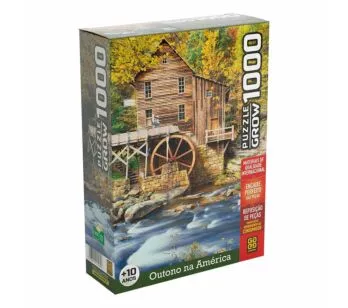 Quebra-Cabeça - Puzzle - 1000 peças - Outono na América - Grow