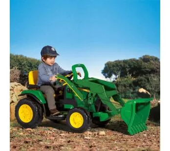 Trator Elétrico Infantil - John Deere - Ground Loader Escavadeira - 12v - Peg-Pérego