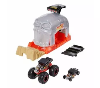 Conjunto e Lançador - Hot Wheels - Monster Trucks - Bone Shaker - Mattel
