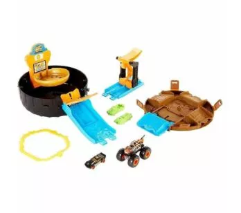 Conjunto e Pista - Hot Wheels - Monster Trucks - Pneu de Acrobacia - Mattel