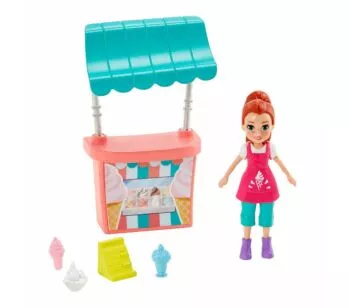 Conjunto e Boneca - Polly Pocket - Barraca de Sorvete da Lila - Mattel