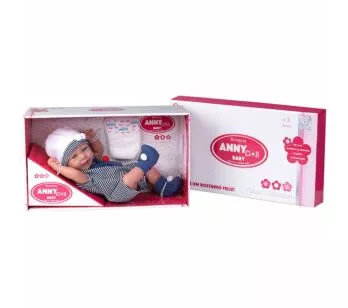 Boneco Bebê - Reborn Anny Doll Baby - Marinheiro - Menino - Cotiplás