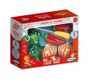 Conjunto Cozinha e Comidinha - Mini Chef - Legumes da Fazenda - Xalingo