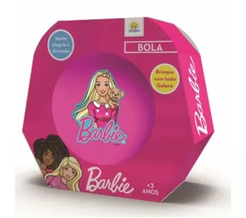Bola Infantil de Vinil - Barbie - Rosa - Anjo Brinquedos