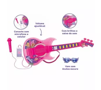 Guitarra Infantil com Função MP3 - Barbie Dreamtopia - Fun Divirta-se
