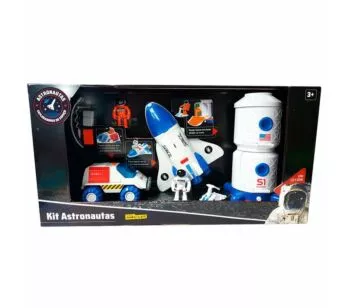 Kit Veículos e Mini Bonecos - Astronautas - Espacial - Fun Divirta-se