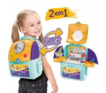 Conjunto e Mochila - 2 em 1 - Adotados - Pet Care - Fun Divirta-se