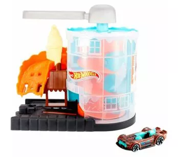 Conjunto e Veículo - Hot Wheels City Toxic - Sorveteria - Mattel 