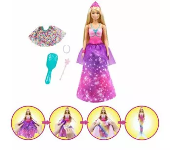 Boneca Articulada - Barbie Dreamtopia - 2 em 1 - Princesa-Sereia - Mattel