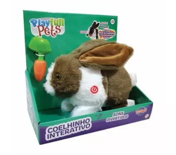 Pelúcia Interativa - PlayFull Pets - Coelhinho Divertido - Toyng
