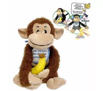Pelúcia Interativa - PlayFull Pets - Macaquinho Divertido - Toyng