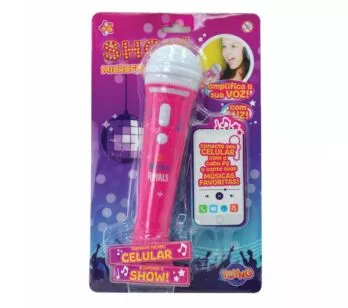 Microfone Karaokê Infantil - Show - Rosa - Toyng
