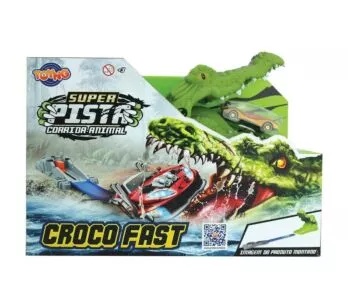 Conjunto Super Pista - Corrida Animal - Croco Fast - Crocodilo - Toyng
