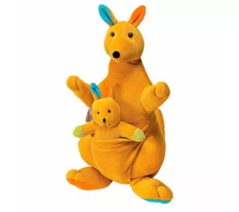 Pelúcia Infantil - Filhotes - Mamãe Canguru e Filhote - Anjos Baby