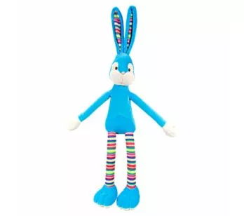 Pelúcia Infantil - 75 cm - Pernão - Coelho Turquesa - Anjos Baby