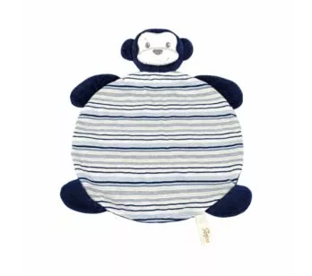 Naninha de Bebê com Prendedor - Macaco Léco - Marinho - Anjos Baby