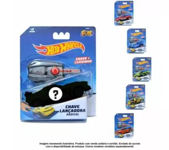 Chave Lançadora com Carrinho - Hot Wheels - Sortido - Fun Divirta-se