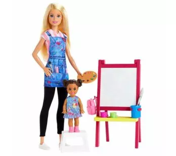 Boneca Articulada - Barbie Profissões - Professora de Artes - Loira - Mattel