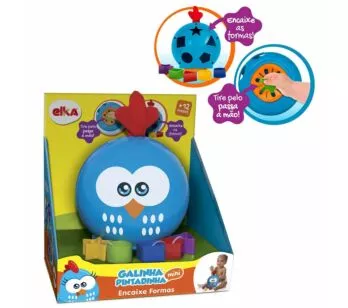 Encaixe de Formas - Galinha Pintadinha Mini - 5 peças - Elka