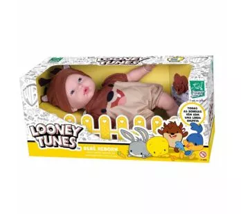 Boneca Bebê - Reborn Looney Tunes - Taz Mania - Super Toys