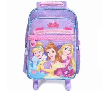 Mochila Infantil de Rodinhas - 360° - Princesas Disney - G - Dermiwil