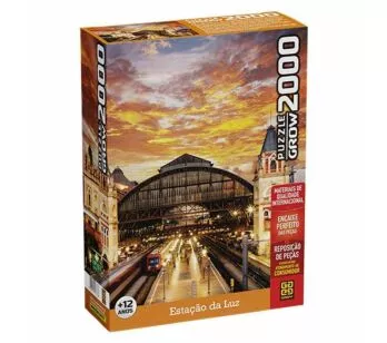 Quebra-Cabeça - 2000 Peças - Estação da Luz - São Paulo - Grow