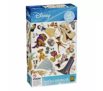 Quebra-Cabeça Infantil - 150 Peças - Disney - Personagens - Grow