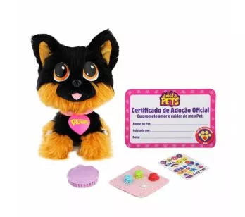 Pelúcia Infantil com Acessórios - Adota Pets - Cachorrinho - Bruce - Multikids