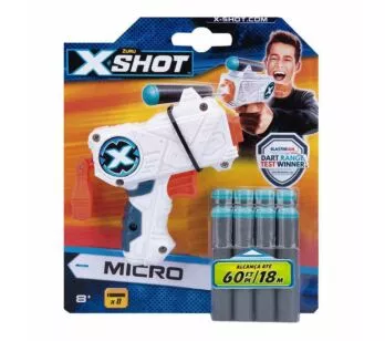 Lançador de Dardos - X-Shot - Micro - 8 dardos - Candide