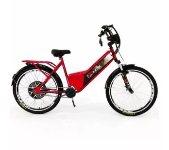 Bicicleta Elétrica - Aro 24 - Duos Confort - 800W Lithium - Vermelho - Duos Bike