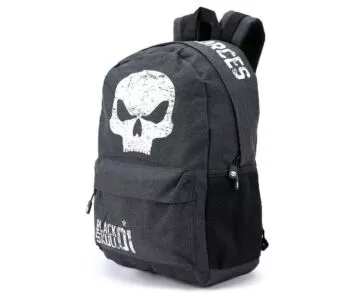 Mochila de Costas Casual - Black Skull - 01 - Preta - Clio Style