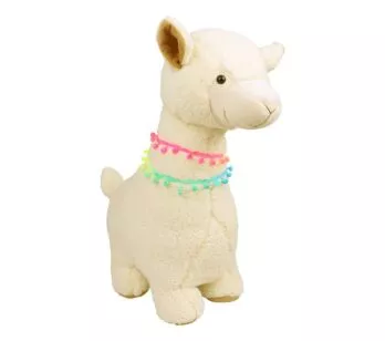 Pelúcia Infantil - 60 cm - Lhama - GG - Marfim - W.U. Bichos de Pelúcia