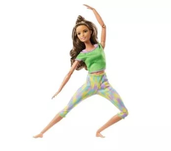 Boneca Articulada - Barbie Made To Move - Aula de Yoga - Morena - Mattel