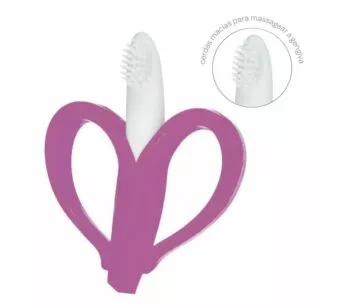 Mordedor e Massageador de Gengiva para Bebê - Rosa - Buba