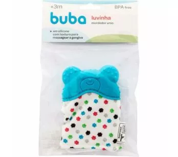 Mordedor Luvinha para Bebê - Ursinho Baby - Azul - Buba