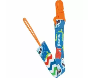 Prendedor de Chupeta Bebê - Monstrinhos - Azul - Buba