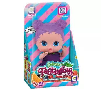 Boneca com Cheirinho - 18 cm - Frutinhas - Uva - Cotiplás