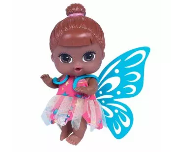 Mini Boneca - Baby’s Collection - Fada - Negra - Super Toys