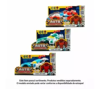 Veículo com Luz e Som - Auto Robótico - Carro Vira Robô - Sortido - Toyng