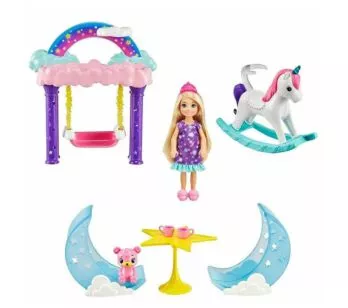 Boneca e Conjunto - Barbie Dreamtopia - Chelsea Festa do Pijama - Mattel