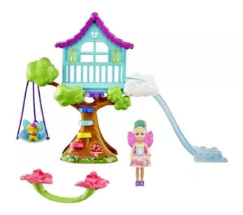 Boneca e Conjunto - Barbie Dreamtopia - Chelsea Casa na Árvore - Mattel
