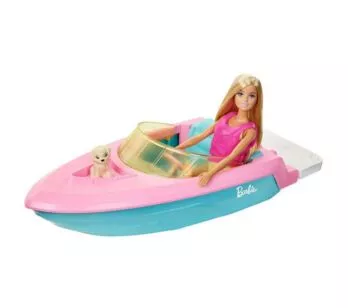Veículo e Boneca - Barbie - Barco que Flutua na Água - Mattel