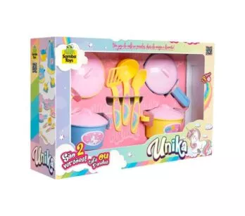 Joguinho de Panelas Infantil - Unika - 7 peças - Samba Toys