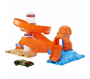 Conjunto Lançador e Pista - Hot Wheels City - Nêmesis Polvo - Mattel