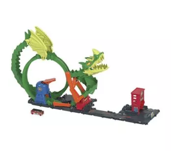 Conjunto e Pista - Hot Wheels City - Luta Épica do Dragão - Mattel