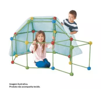 Barraca Infantil - Tubos de Montar - ConnecTenda - 121 peças - Multikids