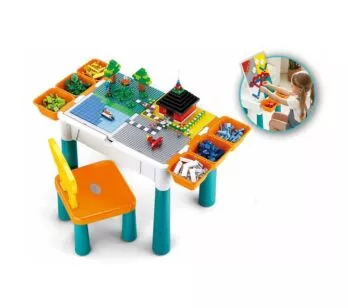 Mesinha Infantil com Cadeira - 9 em 1 - Cubic - Mesa de Atividades - Multikids