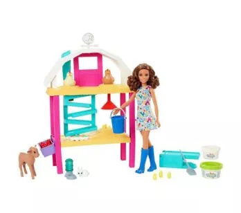 Conjunto e Boneca - Barbie Profissões - Diversão na Fazenda - Mattel