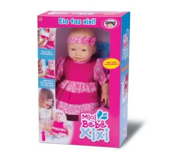 Boneca de Vinil - 33 cm - Mini Bebê Xixi - OMG Kids