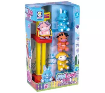 Conjunto e Mini Figuras - Pet Love Park - Elevador - Cotiplás